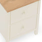 Coxmoor 2 Drawer Bedside - Ivory and Oak