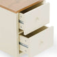 Coxmoor 2 Drawer Bedside - Ivory and Oak