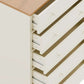 Coxmoor 5 Drawer Wide Chest - Ivory and Oak