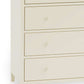 Coxmoor 5 Drawer Wide Chest - Ivory and Oak