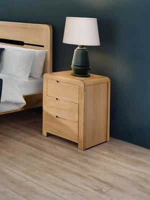 Curve 3 Drawer Bedside