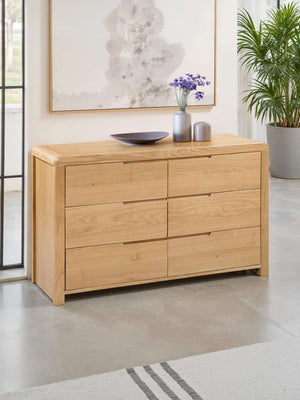 Curve 6 Drawer Wide Chest