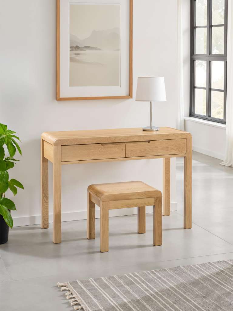 Curve 2 Drawer Dressing Table & Stool