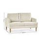 Daisy Beige Pearl Barley Upholstered Compact 2 Seater Sofa