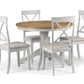 Davenport Oak/Elephant Grey Round Pedestal Table
