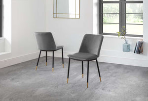 Set Of 2 Delaunay Dining Chairs - Grey