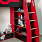 Eagle Single 90cm Gaming Highsleeper - Black and Red