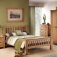 Amsterdam Oak High Footend 180cm Superking Bed