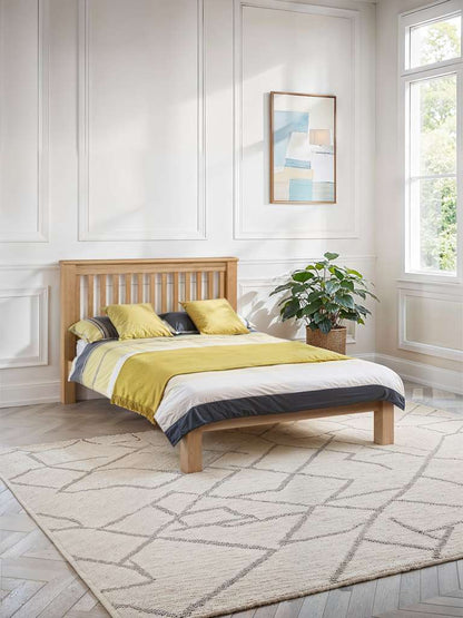 Amsterdam Oak Low Footend 135cm Double Bed