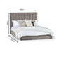 Eloise 150cm King Size Bed - Grey