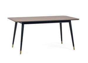 Findlay Rectangular Dining Table - Walnut & Black