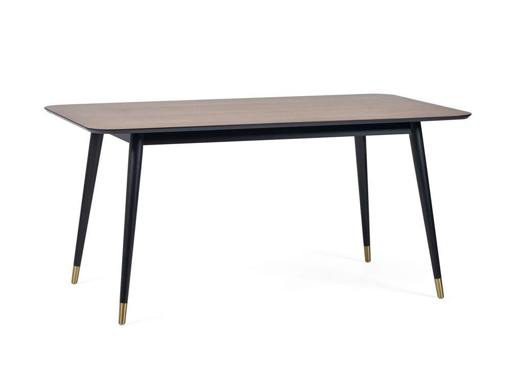 Findlay Rectangular Dining Table - Walnut & Black