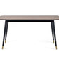 Findlay Rectangular Dining Table - Walnut & Black