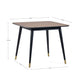 Findlay Square Dining Table - Walnut & Black