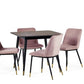 Findlay Square Dining Table - Walnut & Black