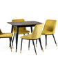 Findlay Square Dining Table - Walnut & Black