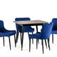 Findlay Square Dining Table - Walnut & Black