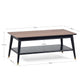Findlay Coffee Table With Shelf - Walnut & Black