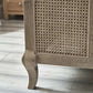 Fleur Rattan Bed 135cm - Light Oak