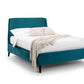 Frida Curved Velvet 150cm King Bed - Teal