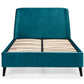 Frida Curved Velvet 150cm King Bed - Teal