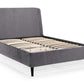 Frida Curved Velvet 135cm Double Bed - Grey