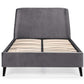 Frida Curved Velvet 135cm Double Bed - Grey