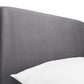 Frida Curved Velvet 135cm Double Bed - Grey