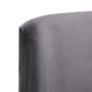 Frida Curved Velvet 135cm Double Bed - Grey