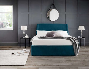 Frida Ottoman Storage 135cm Double Bed - Teal