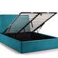 Frida Ottoman Storage 150cm King Bed - Teal