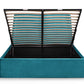 Frida Ottoman Storage 150cm King Bed - Teal