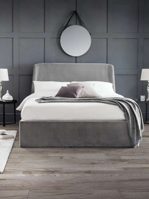 Frida Ottoman Storage 150cm King Bed - Grey