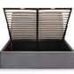 Frida Ottoman Storage 150cm King Bed - Grey