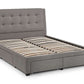 Fullerton 4 Drawer 150cm King Bed  Grey