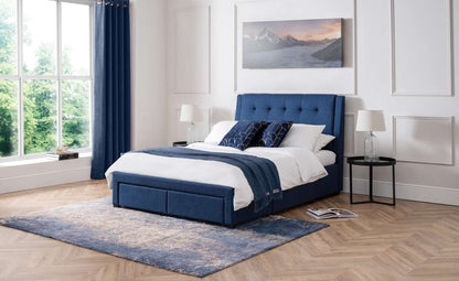 Fullerton 4 Drawer 150cm King Bed  Blue