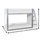 Gaia 90cm Single Bunk Bed - White and Silver