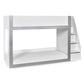 Gaia 90cm Single Bunk Bed - White and Silver