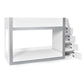Gaia 90cm Single Bunk Bed - White and Silver