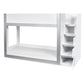 Gaia 90cm Single Bunk Bed - White and Silver