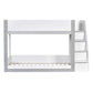 Gaia 90cm Single Bunk Bed - White and Silver