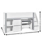 Gaia 90cm Single Midsleeper - White and Silver