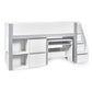 Gaia 90cm Single Midsleeper - White and Silver
