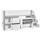 Gaia 90cm Single Midsleeper - White and Silver