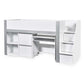Gaia 90cm Single Midsleeper - White and Silver