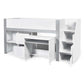 Gaia 90cm Single Midsleeper - White and Silver