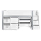 Gaia 90cm Single Midsleeper - White and Silver
