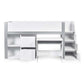 Gaia 90cm Single Midsleeper - White and Silver
