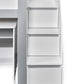 Gaia 90cm Single Midsleeper - White and Silver
