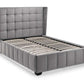 Gatsby 150cm King Bed - Light Grey
